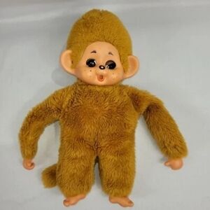 Monchhichi Cowboy Vintage Kmart 14" Plush Toy Doll - HAS EYE ISSUES